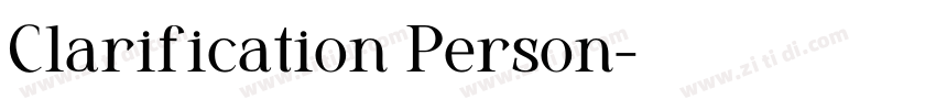 Clarification Person字体转换